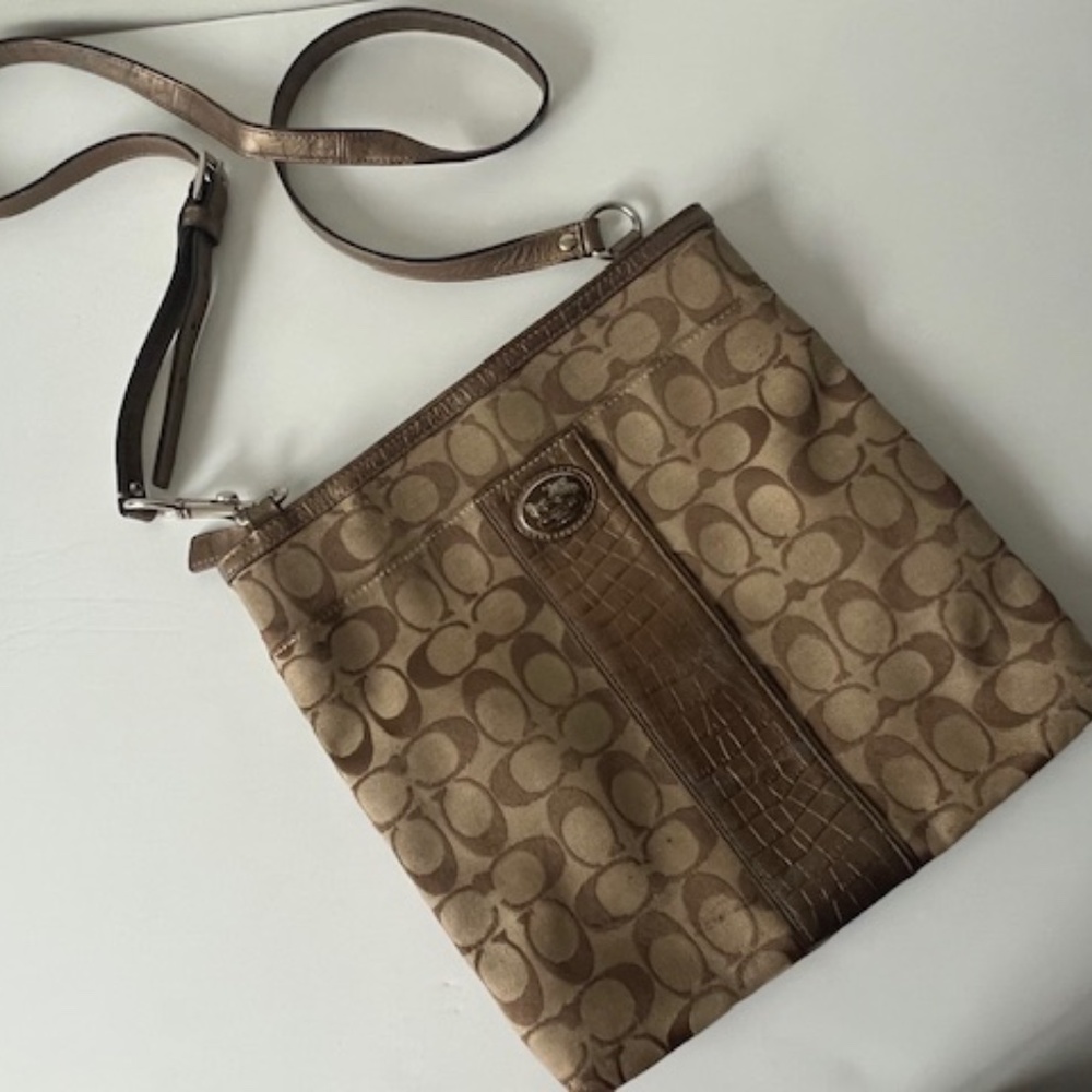 Coach Designer Large Crossbody with Shimmer Accent